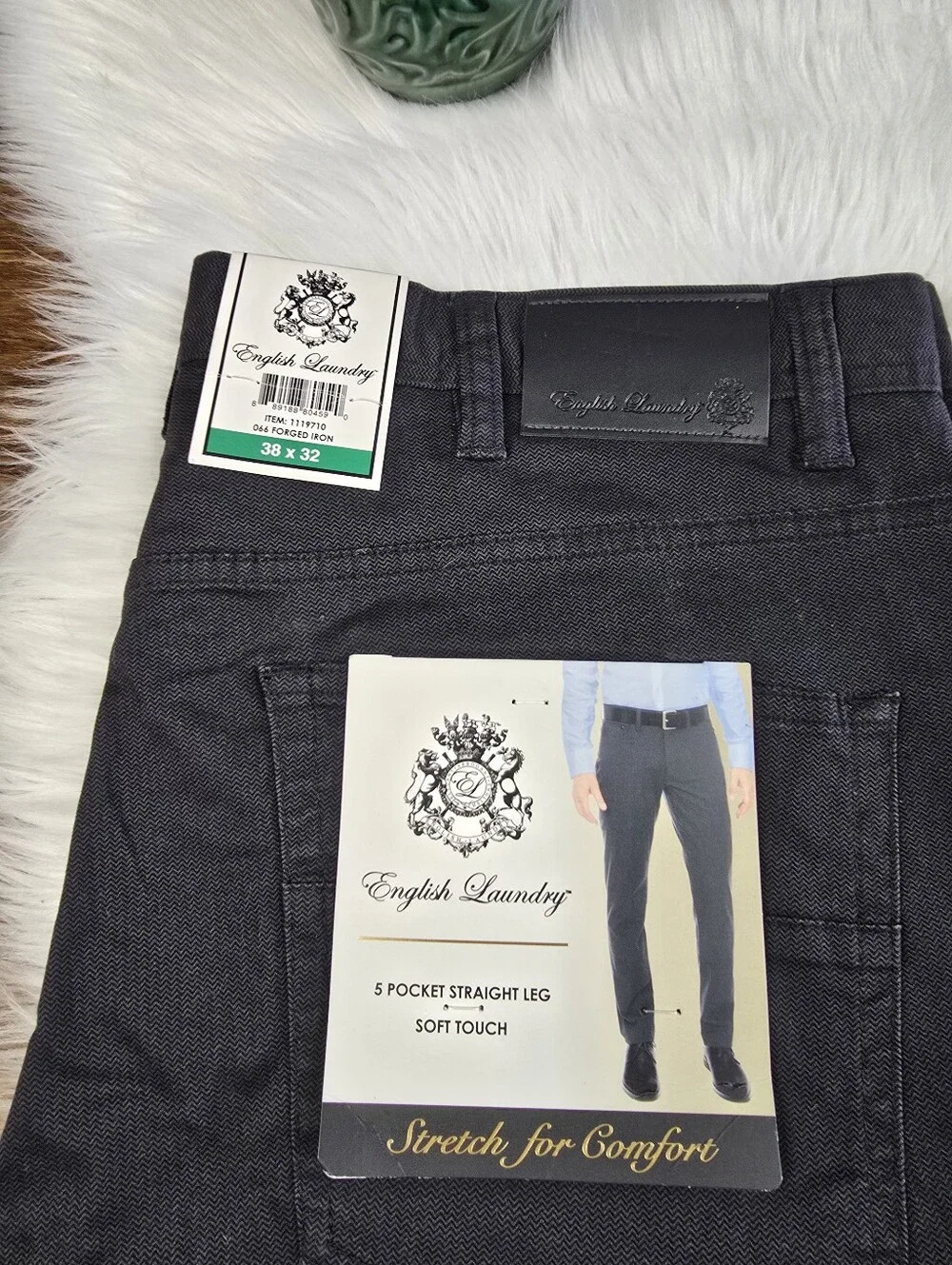 English Laundry Herringbone Mens Arrogant Pant 38×32